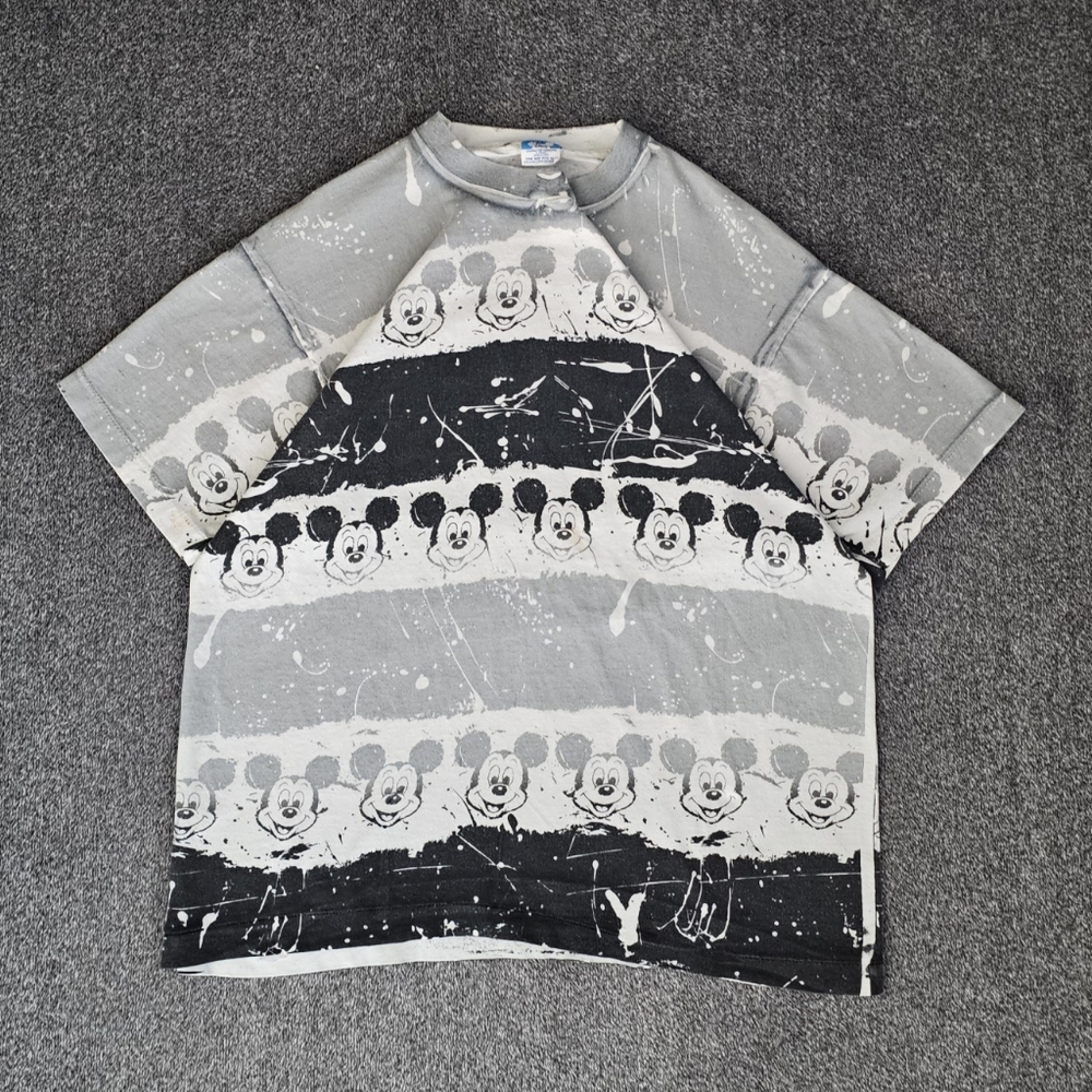 Vintage 80s Disney Mickey Mouse AOP T-Shirt Size One Size Fits All